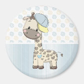 Custom Cartoon Baby Boy Giraffe Magnet (Vorne)