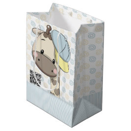 Custom Cartoon Baby Boy Giraffe Mittlere Geschenktüte