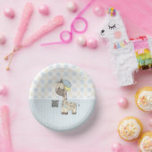 Custom Cartoon Baby Boy Giraffe Paper Bowl Pappteller (Party)