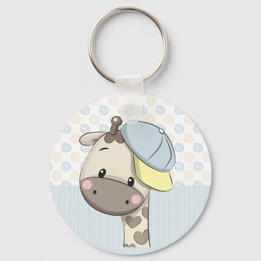 Custom Cartoon Baby Boy Giraffe Schlüsselanhänger (Vorderseite)