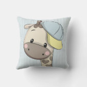 Custom Cartoon Baby Boy Giraffe Throw Kissen (Rückseite)
