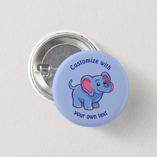 Custom Cartoon Elephant Button (Vorne & Hinten)
