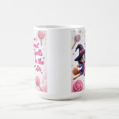 Custom Cartoon Hexe & Candy Sky Hot Chocolate Cup Kaffeetasse (Mittel)