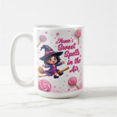 Custom Cartoon Hexe & Candy Sky Hot Chocolate Cup Kaffeetasse (Links)
