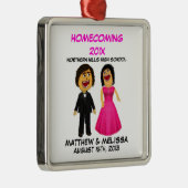 Custom Cartoon High School Doppel Ornament Aus Metall (Rechts)