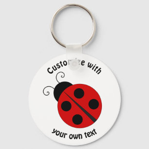 Custom Cartoon Ladybug Schlüsselanhänger