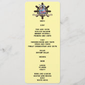 Custom Cartoon Sailor Nautical Ship Wheel  Menükarte (Vorderseite)