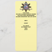 Custom Cartoon Sailor Nautical Ship Wheel  Menükarte (Rückseite)