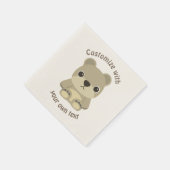 Custom Cartoon Teddy Bear Custom Baby Dusche Serviette (Ecke)