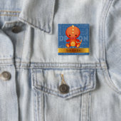 Custom Cartoon Year of the Dragon Word Art Button (Beispiel)