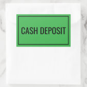 Custom Cash Deposit Text Sticker for Banking Use (Tasche)