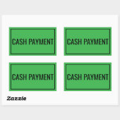 Custom Cash Payment Text Sticker for Banking Use (Blatt)