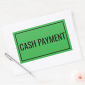 Custom Cash Payment Text Sticker for Banking Use (Umschlag)