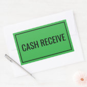 Custom Cash Received Text Sticker for Banking Use (Umschlag)