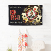 Custom Casino Party Banner, Vegas Party Foto Banner (Insitu)