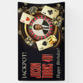 Custom Casino Party Banner, Vegas Party Foto Banner (Vertikal)