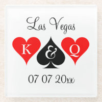 Custom Casino Poker Las Vegas Hochzeit Untersetzer