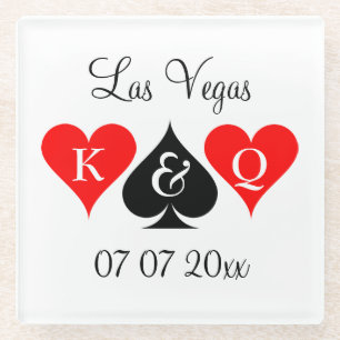 Custom Casino Poker Las Vegas Hochzeit Untersetzer