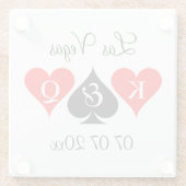 Custom Casino Poker Las Vegas Hochzeit Untersetzer (Rückseite)