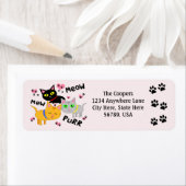 Custom Cat Art Rücksendeadressen-Aufkleber (Insitu)