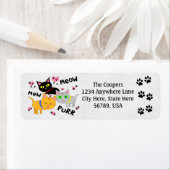 Custom Cat Art Rücksendeadressen-Aufkleber (Insitu)