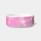 Custom Cat Bowl – Pink Starry Pattern with Name Napf (Links)