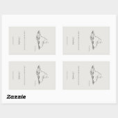 Custom Cat Ex Libris| Vintage Bookplate  Rechteckiger Aufkleber (Blatt)