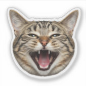 Custom Cat Face Sticker - Funny Personalisiertes F (Vorderseite)