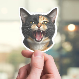 Custom Cat Face Sticker - Funny Personalisiertes F