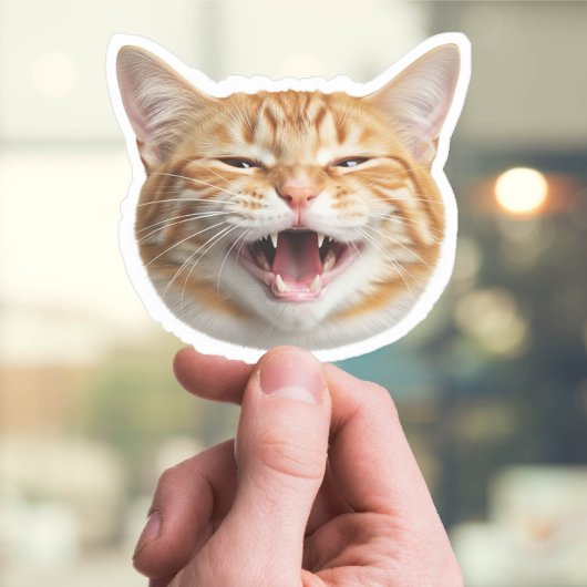 Custom Cat Face Sticker - Personalisiertes Pet-Fot