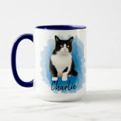 Custom Cat Foto Name Kitty Lovers Eigentümer Mama Tasse (Links)