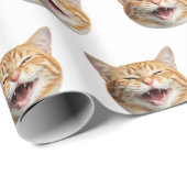 Custom Cat Foto Personalisiert Gift Wrap Geschenkpapier (Rolleneckpunkt)