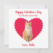 Custom Cat Foto Valentinstag Feiertagskarte (Vorderseite)