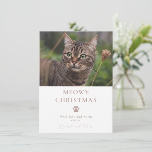 Custom Cat Foto Weihnachten (Stehend Vorderseite)