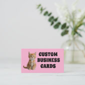 CUSTOM CAT-GESCHÄFTSKARTEN VISITENKARTE (Stehend Vorderseite)