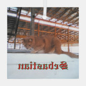 Custom Cat Glass Ornament Aus Glas (Rückseite)