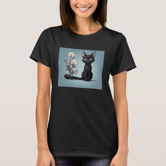 Custom Cat Graphic T - Shirt - Niedlich und einzig (Vorderseite)