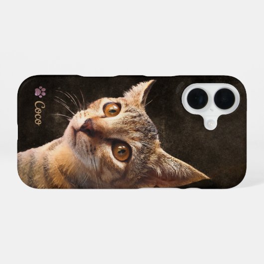 Custom Cat Kitten Pet Hund Foto Vorlage iPhone 16 Hülle (Rückseite (Horizontal))