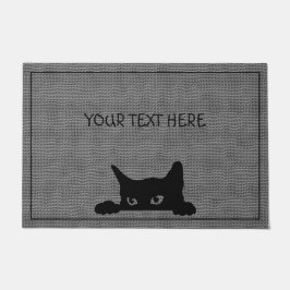 Custom Cat Large Door Mat | Grau und Schwarz Fußmatte