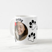 Custom Cat Lover Mug with 2 Photos & Names  Kaffeetasse (Vorderseite Links)