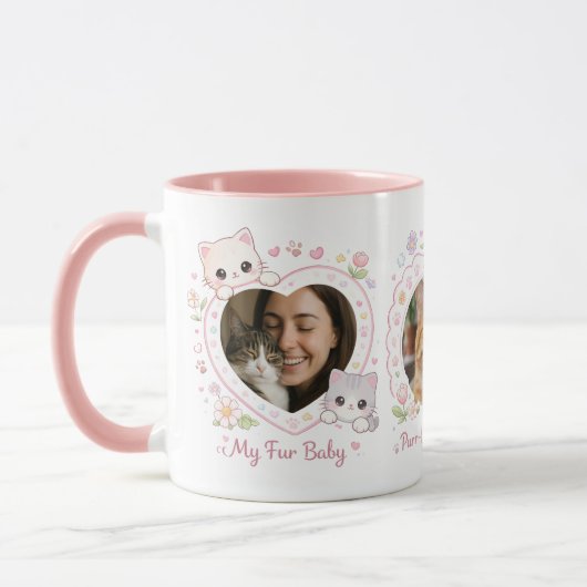 Custom Cat Lover Mug with 3 Photos | Personalized  Tasse (Links)