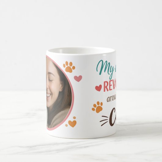 Custom Cat Lover Photo Mug  Kaffeetasse (Mittel)