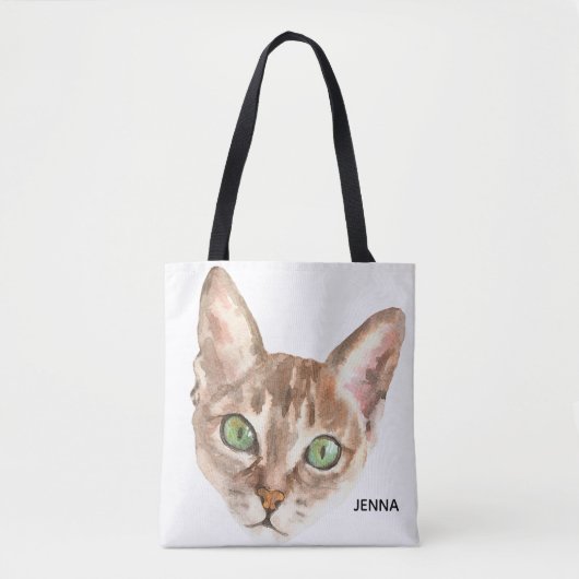 Custom Cat Mama Foto Bag, Personalisiert Cat Lover Tasche (Vorderseite)