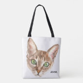 Custom Cat Mama Foto Bag, Personalisiert Cat Lover Tasche (Rückseite)
