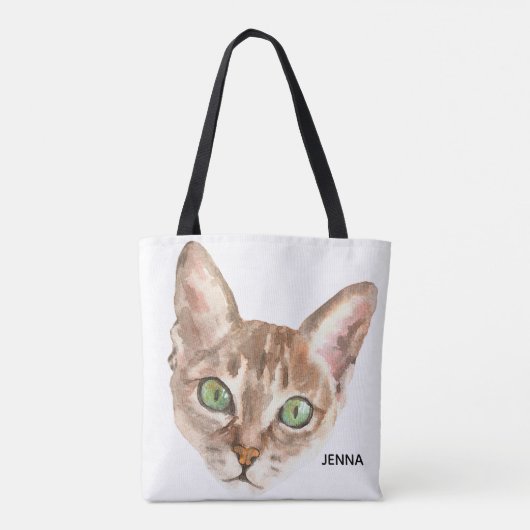 Custom Cat Mama Foto Bag, Personalisiert Cat Lover Tasche (Rückseite)