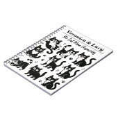 Custom Cat Mom Notebook – Funny Black & White Cat Notizblock (Linke Seite)