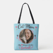 Custom Cat Mom Tote Bag with Photo Tasche (Rückseite)