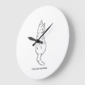 Custom Cat Name Wall Clock Große Wanduhr (Winkel)