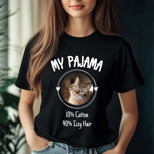 Custom Cat Pajama - Personalisiertes Beigeschenk f T-Shirt