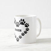 Custom Cat Paw Print Heft Coffee Tasse (VorderseiteRechts)